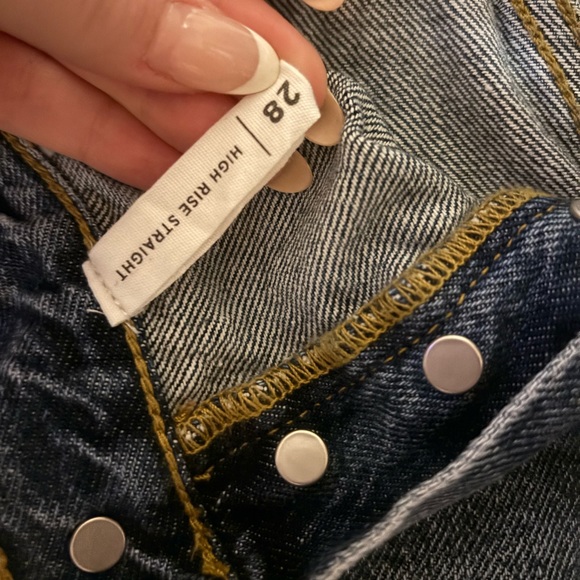 Pacsun Women’s Two Panel High Waisted Straight Leg Jeans - Picture 6 of 6